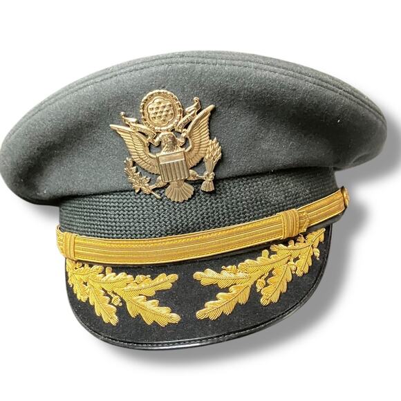 1950s U.S. Army Officer Hat – Lt. Col. Bruno QMC USAR Top Rank Sz 7 - Picture 2 of 7